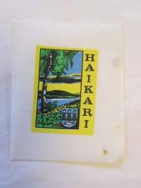 Haikari -kangasmerkki, matkailumerkki, leikkaamaton