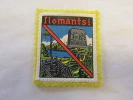 Ilomantsi -kangasmerkki / matkailumerkki / hihamerkki / badge -pohjaväri keltainen