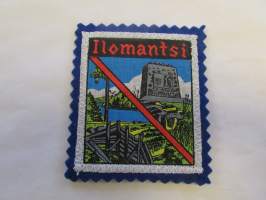 Ilomantsi -kangasmerkki / matkailumerkki / hihamerkki / badge -pohjaväri sininen