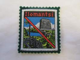 Ilomantsi -kangasmerkki / matkailumerkki / hihamerkki / badge -pohjaväri vihreä
