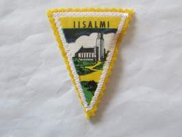 Iisalmi -kangasmerkki / matkailumerkki / hihamerkki / badge -pohjaväri keltainen