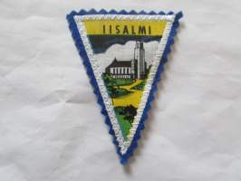 Iisalmi -kangasmerkki / matkailumerkki / hihamerkki / badge -pohjaväri sininen