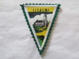 Iisalmi -kangasmerkki / matkailumerkki / hihamerkki / badge -pohjaväri vihreä