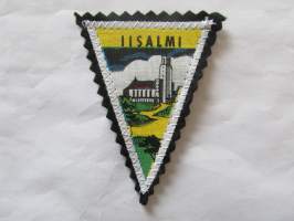 Iisalmi -kangasmerkki / matkailumerkki / hihamerkki / badge -pohjaväri musta