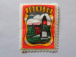 Joensuu -kangasmerkki / matkailumerkki / hihamerkki / badge -pohjaväri valkoinen