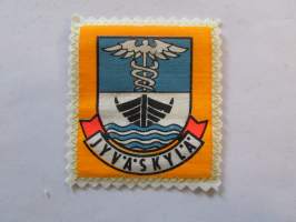Jyväskylä -kangasmerkki / matkailumerkki / hihamerkki / badge -pohjaväri valkoinen