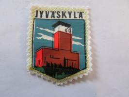 Jyväskylä -kangasmerkki / matkailumerkki / hihamerkki / badge -pohjaväri valkoinen