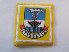 Jyväskylä -kangasmerkki / matkailumerkki / hihamerkki / badge -pohjaväri keltainen