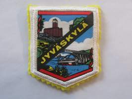 Jyväskylä -kangasmerkki / matkailumerkki / hihamerkki / badge -pohjaväri keltainen