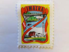 Imatra -kangasmerkki / matkailumerkki / hihamerkki / badge -pohjaväri valkoinen