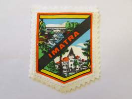 Imatra -kangasmerkki / matkailumerkki / hihamerkki / badge -pohjaväri valkoinen