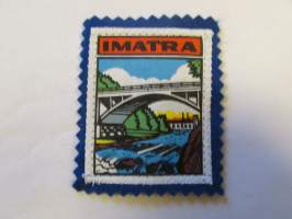 Imatra -kangasmerkki / matkailumerkki / hihamerkki / badge -pohjaväri sininen
