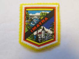 Imatra -kangasmerkki / matkailumerkki / hihamerkki / badge -pohjaväri keltainen