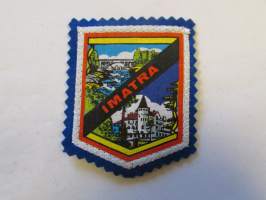 Imatra -kangasmerkki / matkailumerkki / hihamerkki / badge -pohjaväri sininen