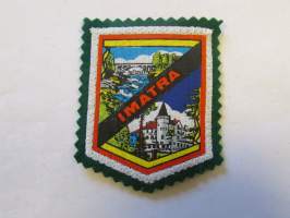 Imatra -kangasmerkki / matkailumerkki / hihamerkki / badge -pohjaväri vihreä