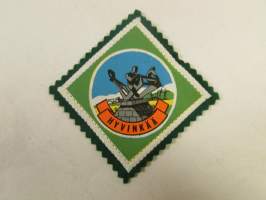 Hyvinkää -kangasmerkki / matkailumerkki / hihamerkki / badge -pohjaväri vihreä