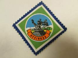 Hyvinkää -kangasmerkki / matkailumerkki / hihamerkki / badge -pohjaväri sininen