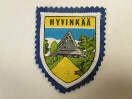 Hyvinkää -kangasmerkki / matkailumerkki / hihamerkki / badge -pohjaväri sininen