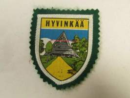 Hyvinkää -kangasmerkki / matkailumerkki / hihamerkki / badge -pohjaväri vihreä