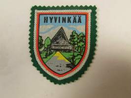 Hyvinkää -kangasmerkki / matkailumerkki / hihamerkki / badge -pohjaväri vihreä