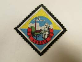 Forssa -kangasmerkki / matkailumerkki / hihamerkki / badge -pohjaväri musta