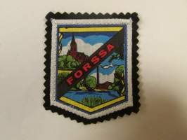 Forssa -kangasmerkki / matkailumerkki / hihamerkki / badge -pohjaväri musta