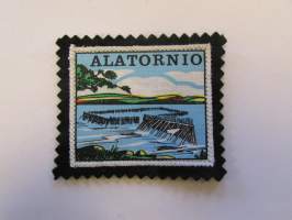 Alatornio -kangasmerkki / matkailumerkki / hihamerkki / badge -pohjaväri musta