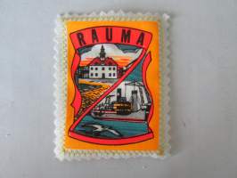 Rauma -kangasmerkki / matkailumerkki / hihamerkki / badge -pohjaväri valkoinen