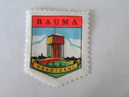 Rauma -Näkötorni -kangasmerkki / matkailumerkki / hihamerkki / badge -pohjaväri valkoinen