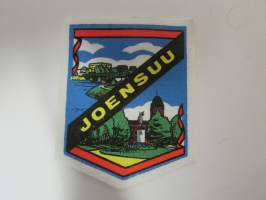 Joensuu -kangasmerkki / matkailumerkki / hihamerkki / badge -pohjaväri valkoinen