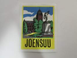 Joensuu -kangasmerkki / matkailumerkki / hihamerkki / badge -pohjaväri valkoinen