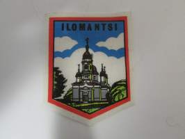 Ilomantsi -kangasmerkki / matkailumerkki / hihamerkki / badge -pohjaväri valkoinen
