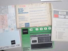 Grundig C 6000 Automatic Streoradio Operating instructions / Bedienungsanleitung... - circuit scheme etc.