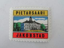 Pietarsaari -kangasmerkki / matkailumerkki / hihamerkki / badge -pohjaväri valkoinen