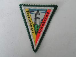 Pietarsaari - Jakobstad -kangasmerkki / matkailumerkki / hihamerkki / badge -pohjaväri vihreä