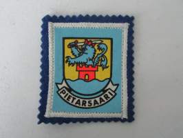 Pietarsaari -kangasmerkki / matkailumerkki / hihamerkki / badge -pohjaväri sininen