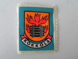 Kokkola -kangasmerkki / matkailumerkki / hihamerkki / badge -pohjaväri valkoinen