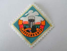 Lappeenranta -kangasmerkki / matkailumerkki / hihamerkki / badge -pohjaväri valkoinen