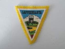 Lappeenranta -kangasmerkki / matkailumerkki / hihamerkki / badge -pohjaväri keltainen