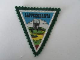 Lappeenranta -kangasmerkki / matkailumerkki / hihamerkki / badge -pohjaväri vihreä