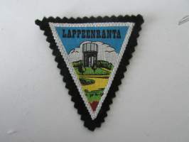 Lappeenranta -kangasmerkki / matkailumerkki / hihamerkki / badge -pohjaväri musta