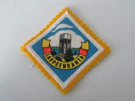 Lappeenranta -kangasmerkki / matkailumerkki / hihamerkki / badge -pohjaväri keltainen