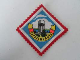 Lappeenranta -kangasmerkki / matkailumerkki / hihamerkki / badge -pohjaväri punainen