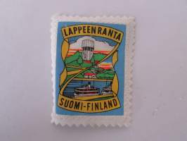 Lappeenranta -Suomi -Finland -kangasmerkki / matkailumerkki / hihamerkki / badge -pohjaväri valkoinen