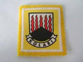 Kolari -kangasmerkki / matkailumerkki / hihamerkki / badge -pohjaväri keltainen