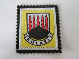 Kolari -kangasmerkki / matkailumerkki / hihamerkki / badge -pohjaväri musta