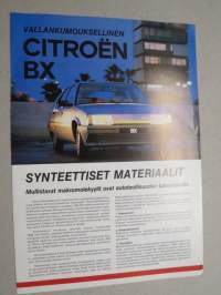 Citroen BX -myyntiesite / sales brochure