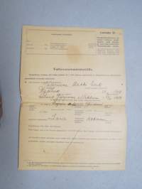 Valtiovarainministeriölle, ...sodan johdosta 31.5.1944 jälkeen menetetystä ja vahingoittuneesta omaisuudesta -anomus Matti Erik Jäppinen, Viipuri-asiakirjakonsepti