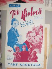 Täti kielevä - Tant argbigga, pääosissa Eva Lunde, Henny Skjönberg, Knut Wigert -elokuvajuliste / movie poster