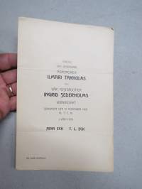 Bjudes att öfvervara agronomen Ilmari Takkula(s) och vår fosterdotter Ingrid Sederholms vigningsakt, 1511.1903 - Aina & T.L. Eck, Björneborg -vihkiäiskutsukortti